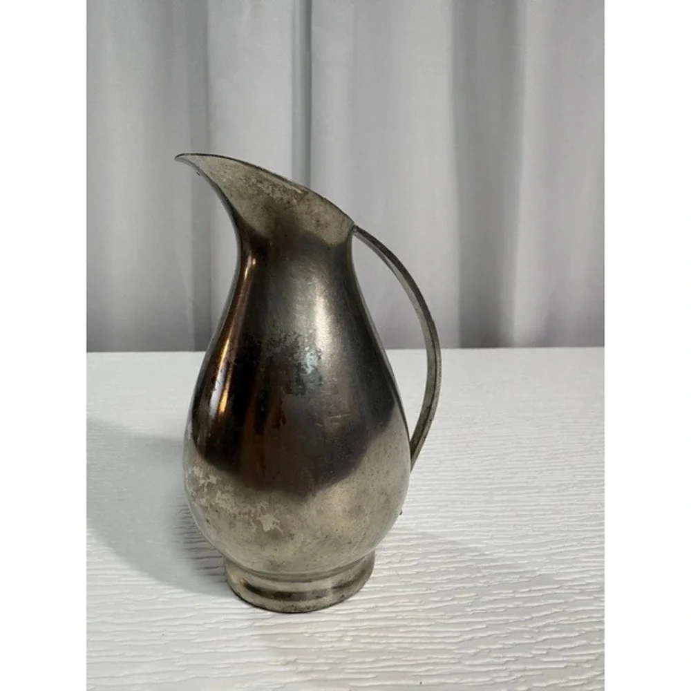 Vintage Royal Holland Pewter K.M.D. Tiel Pitcher Daalderop Holland 6.5